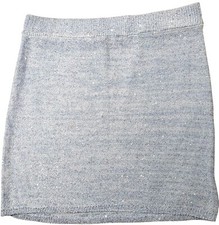Wild Fable Light Blue Sequin Knit Mini Skirt Womens Size S NWT