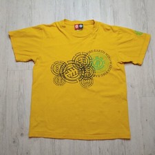 Element Men's Vintage Skate T-Shirt Fire Earth Wind Water Graphic Size M Yellow