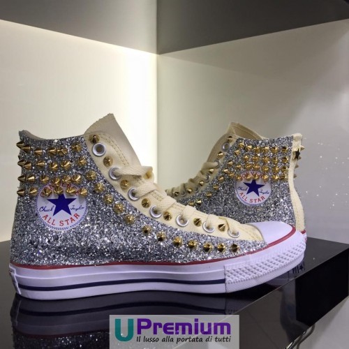 converse gold star stud