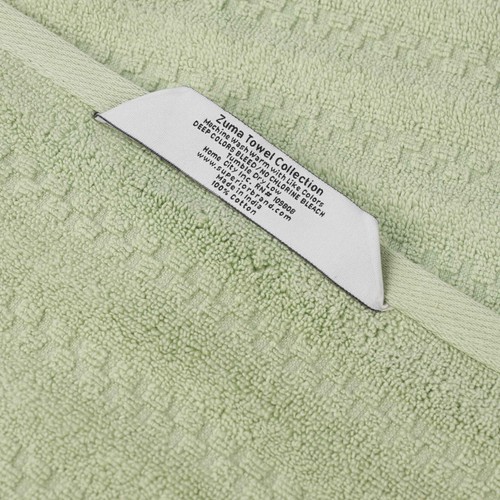 Zuma Zero Twist Cotton Waffle Weave Solid Striped Textured Hand Towels, Set of 6 - Picture 10 of 48