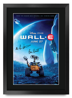 WALL-E Film Filmplakat Cast signiert gedruckt Autogramm A3 gerahmt Memorabilia