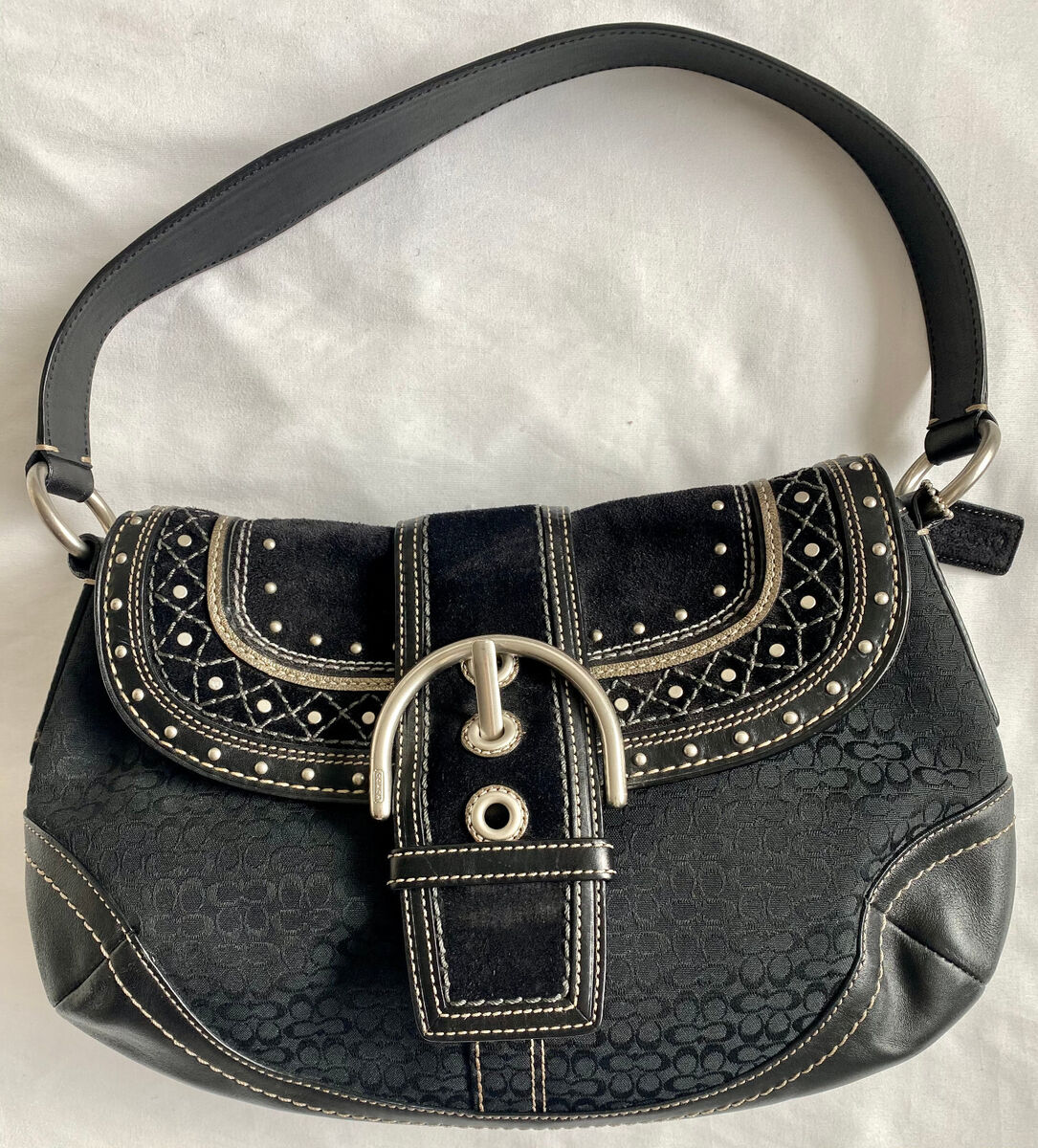 Coach Soho Flap Suede Shoulder Strap Handbag Original Coach Soho Flap Suede Shoulder Strap Handbag Original