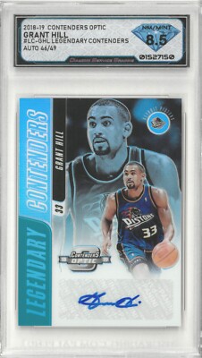 2018-19 Contenders Optic GRANT HILL Legendary Auto 46/49   DSG 8.5 NM/Mint