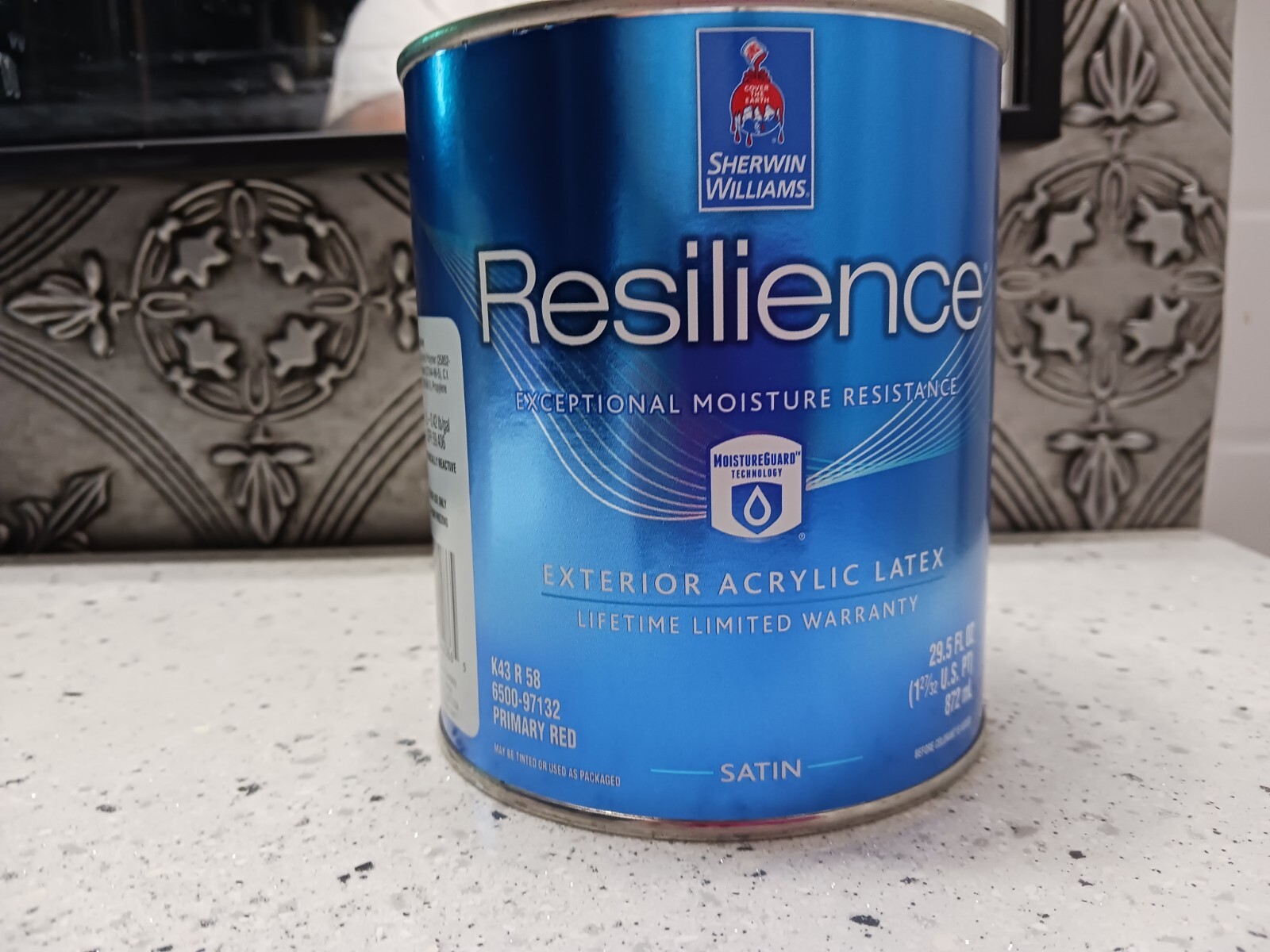 2 Qts. Resilience Sherwin Williams Exterior Acrylic Latex Paint RED