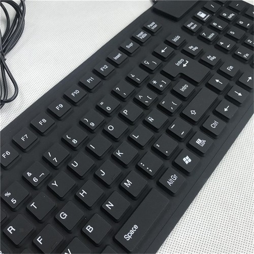USB Silicone Spanish Keyboard Foldable for Laptop Notebook Computer - Picture 4 of 7