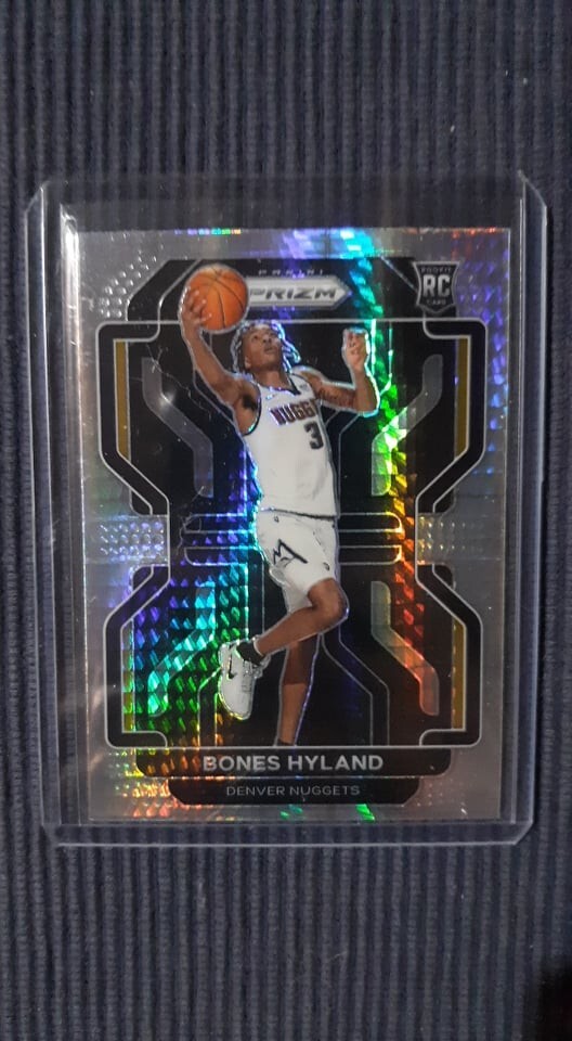 Bones Hyland RC 2021-22 Panini Prizm Silver Hyper Prizm Base Rookie #302 RAW