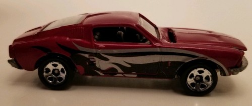 Hot Wheels 1968 rot maßgeschneidert Mustang silber/schwarze Flammen seltenes Druckguss 1:64 - Bild 7 von 10