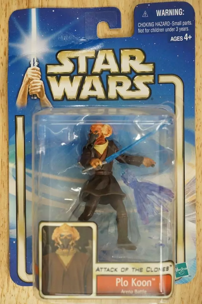Star Wars Attack Of The Clones Action Figure Hasbro NOS C 060A Plo Koon Jedi