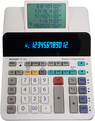 EL-1901 Paperless Printing Calculator with 12-Digit LCD Display and Functions