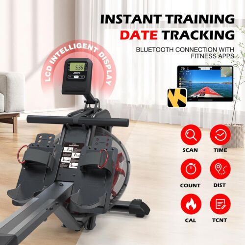 Water Rowing Machine for Home Use, Foldable Rower Machine 136Kg Weight Capacity - Picture 5 of 9