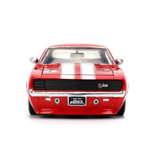 Jada 1:24 Fast & Furious 1969 Chevrolet Camaro #1 Red with white - Diecast Car - Picture 6 of 9