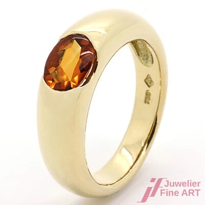 Ring 750 Gelbgold mit Citrin W 55 - Bild 1 von 4