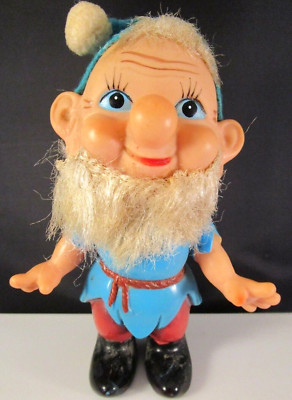 Rare Vntg. Ninohiro Gnome Pixie Elf Ornament Japan Troll vinyl rubber 5 inch