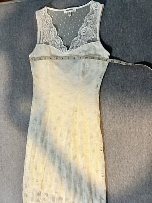 Monteau Women Lace Off White Stretch Maxi Body-con Long Dress | eBay