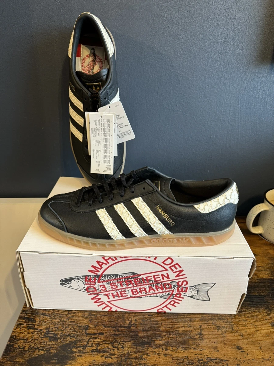 Adidas Hamburg Black White Fish Market Mens Trainers UK 9.5 BNIB