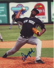 DOMINGO ACEVEDO SIGNED 8X10 PHOTO NEW YORK YANKEES COA