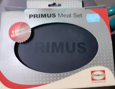 PRIMUS Outdoor Camping Meal set Black Besteck Teller Topf Geschirr Box 
