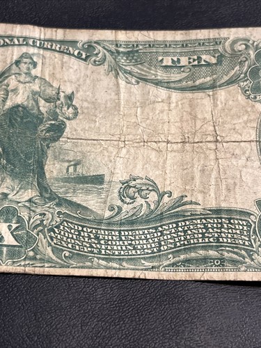 1902 $10 First National Bank HUGHESVILLE Pennsylvania National Currency CH #3902 - Picture 11 of 12