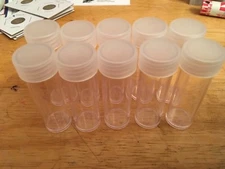 10 New Whitman Round Coin Tubes for Dimes (10 cent)  Made in USA