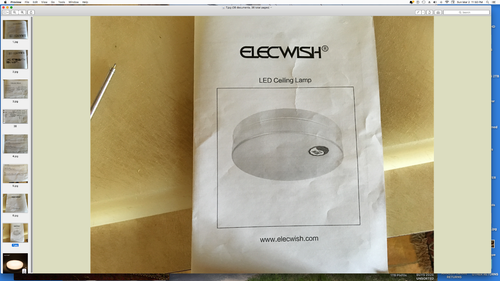REMOTE for ELECWISH CEILING LIGHT-USED, for 24W, 1920lm LED 12" Ceiling Light - Picture 7 of 8