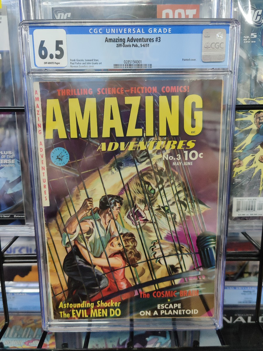 AMAZING ADVENTURES #3 (1951) - CGC GRADE 6.5 - ZIFF DAVIS - NORMAN