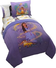 Disney Wish Full Comforter Set, 7 Piece Bed Set Includes Sheet Set Pillow Covers