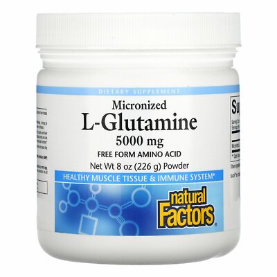 Natural Factors L-Glutamine 5000mg 8oz (powder)