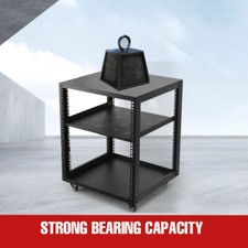 12U Open Frame Network Rack for Servers&AV Gear, Server Rack with casters