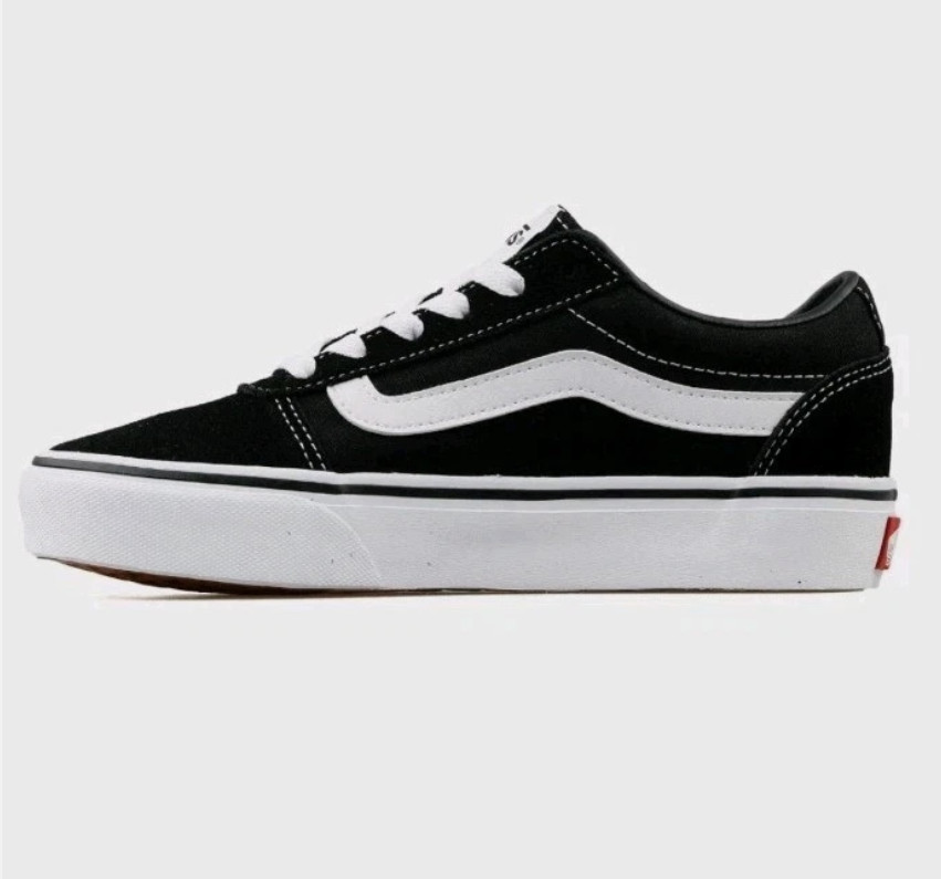 Zapatilla deportiva para mujer Vans MN Ward 5 UK, gamuza lona negra blanca