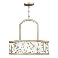 Elstead Nest Kronleuchter E27 3-Fach 60Cm Blattsilber