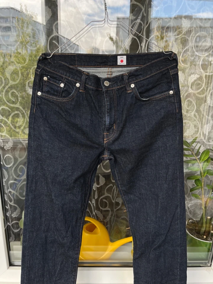 Edwin Japanese Selvedge Denim Slim Tapered Jeans ED-80 Navy Blue Men's W29 L34 - Image 4 of 4