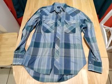 Vintage Wrangler USA Made Pearl Snap Western Plaid Long Sleeve Shirt Men’s M