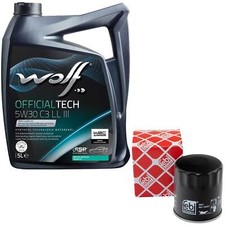 Motoröl Set 5W30 5 Liter + Ölfilter 109201 für Dodge Avenger Jeep Compass 2.4