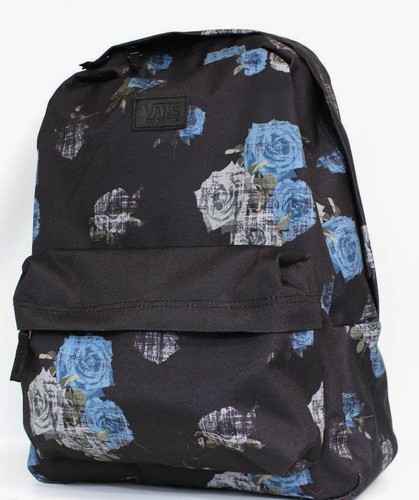 Blue Floral Backpack Bookbag 