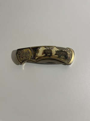 Franklin Mint Wild Boar themed knife pigs wild hogs 