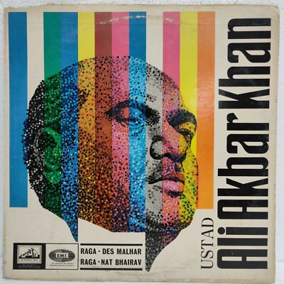 Ustad Ali Akbar Khan Sarod LP Record Instrumental Classical Vinyl 1966 Indian NM