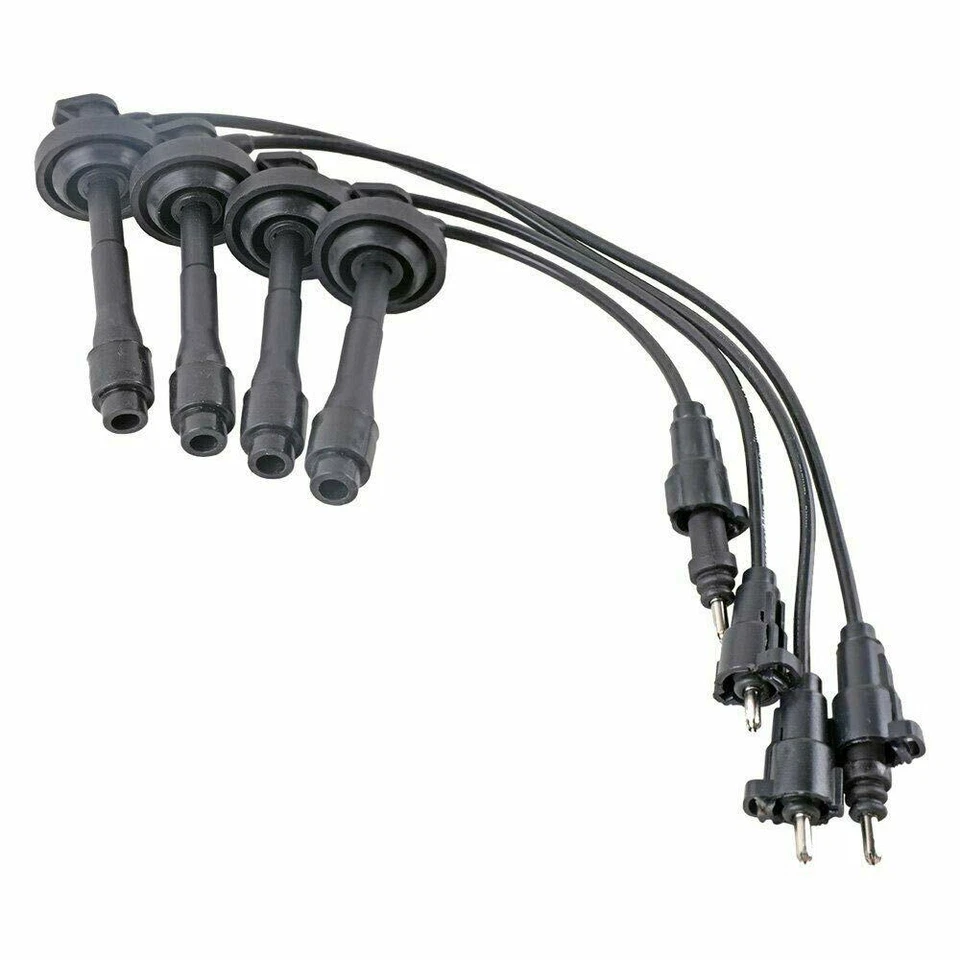 4PC 5mm Ignition Spark Plug Wires for 1998 1999 Toyota Corolla Chevrolet Prizm - Image 2 of 4