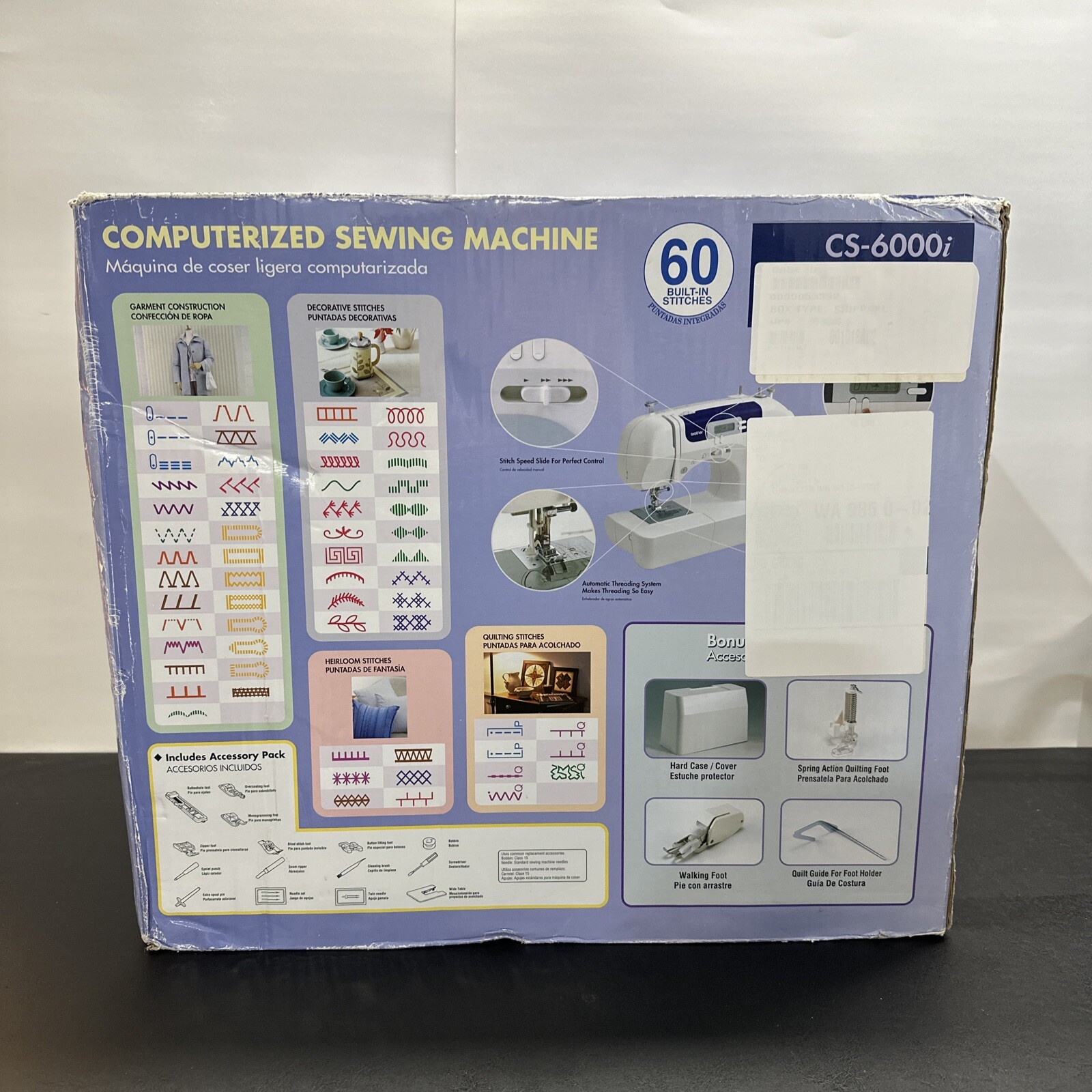 Brother CS6000I Computerized Sewing Machine with Wide Table for sale