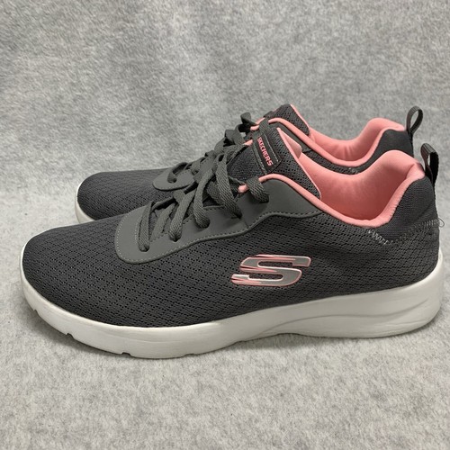 Skechers Women's Sz 10 Dynamight 2.0 Gray Pink 12964 Memory Foam Sneakers Shoes - Picture 2 of 14