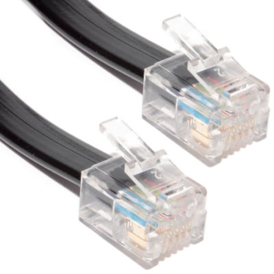 RJ12-7 6-wire Straight Cab Bus Cable 7' Long - NCE #5240213