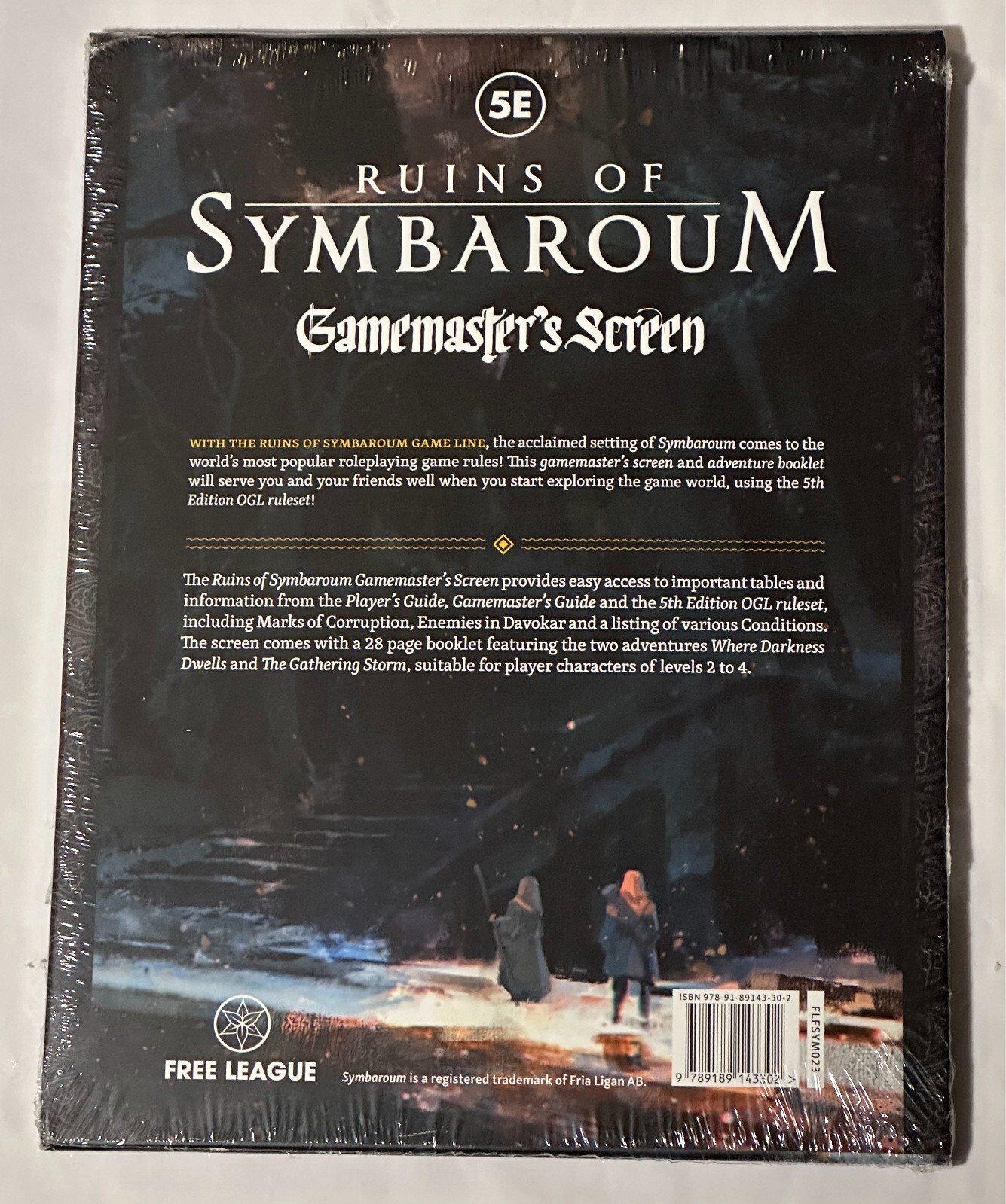 Ruins of Symbaroum Gamemaster's Screen&Darkness Dwells/Gathering Storm, RPG,Mint