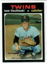 TOM TISCHINSKI 2020 Topps Heritage Baseball REAL ONE AUTO ROA-TT MINNESOTA TWINS