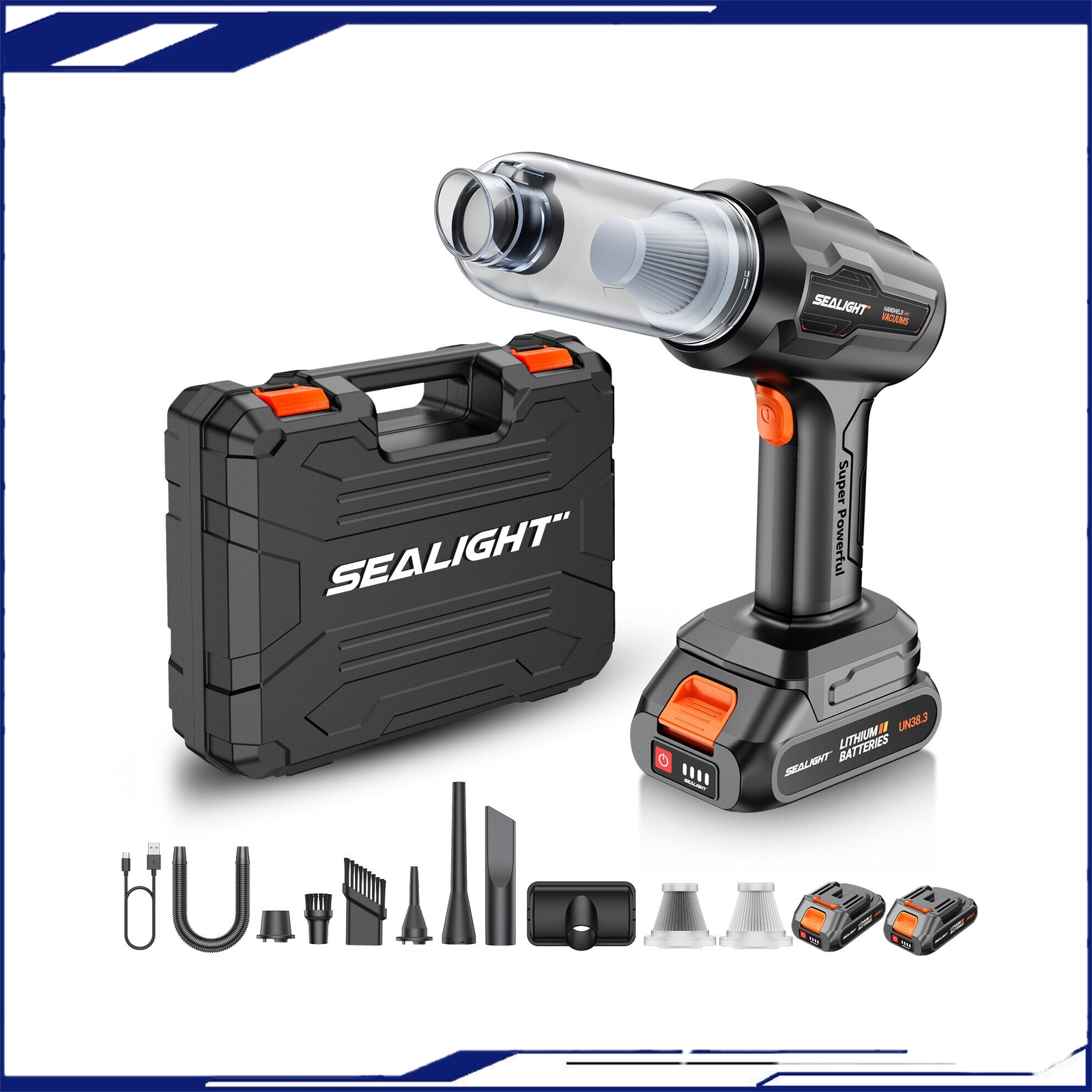 High Power Suction Cordless Hand Held Vacuum Cleaner Wireless for Car Pet 4 in 1