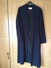 Helene Berman Longline Throw On Coat Navy Size Uk 14