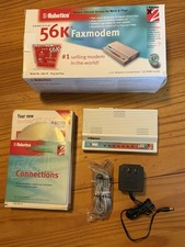 Vintage US Robotics 56k Modem Good used condition Model 1786/PC Works w/Box VB9