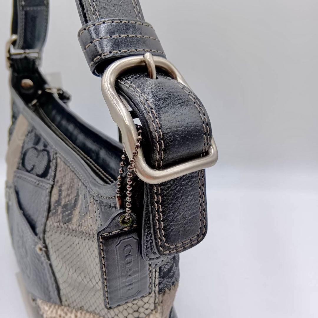 COACH PATCHWORK EXOTIC LEATHER Python STUDS PUNCH… - image 21