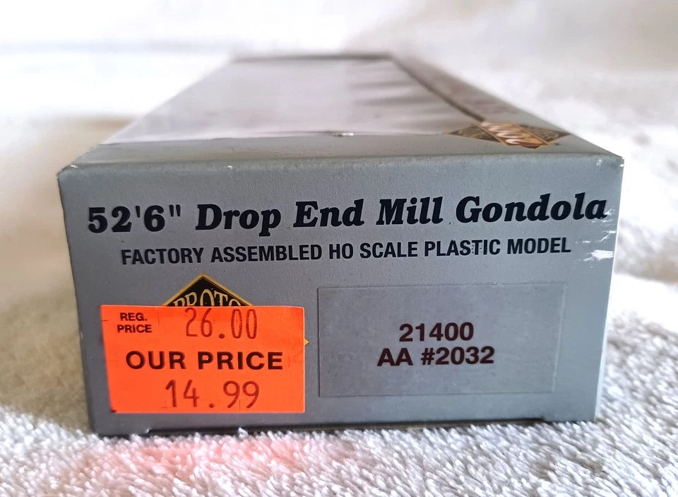 Proto 2000 HO Scale Ann Arbor 52’6” Drop End Mill Gondola, New in Box - Image 3 of 4