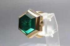 [Exc+5] Vintage SEIKO Ring Watch 11-7680 19mm Green Dial 17J Hand Winding Ladies