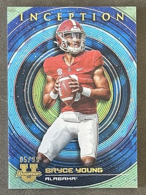 2022-23 Bowman Inception University - Bryce Young #81 Blue Foil V2 /99 (RC)
