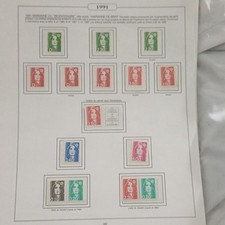 Marianne du Bicentenaire Page d’album timbres France lot 1991–1995 multicolore